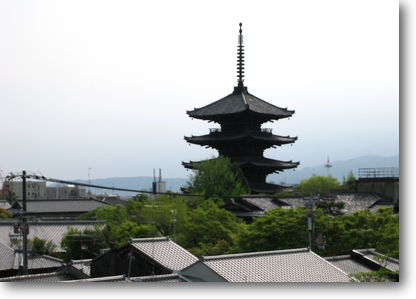 祇園を見下ろす八坂の塔