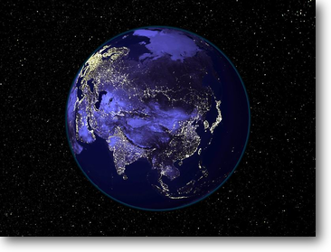 地球が発する光:NASA